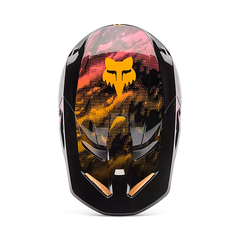 FOX V1 "Kairos" Šalmas juodas/oranžinis