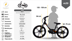 Vaikiškas elektrinis motociklas POLOVOLT M-20 Baltas